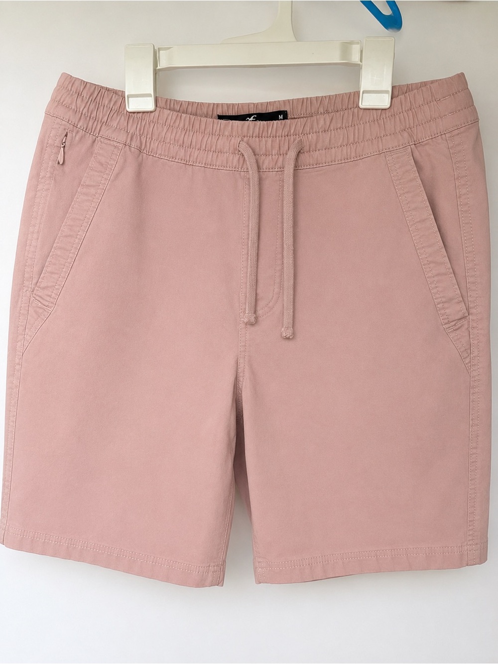 Hollister Men's Pink Drawstring Casual Jogger Shorts